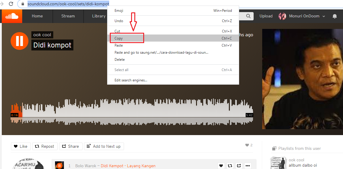 Download Lagu SoundCloud Melalui Klickaud (1)