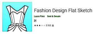 Aplikasi Desain Baju -Fashion Design Flat Sketch-1