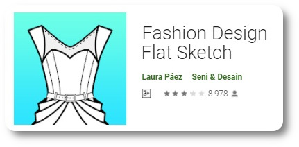 Aplikasi Desain Kaos - Fashion Design Flat Sketch -1