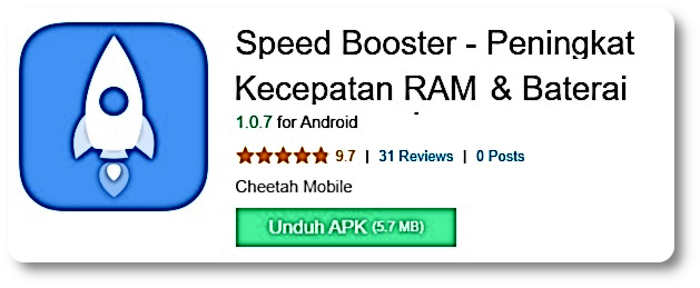 Aplikasi Penambah RAM - Speed Booster 