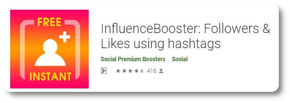 InfluenceBooster Followers & Likes using Hashtag