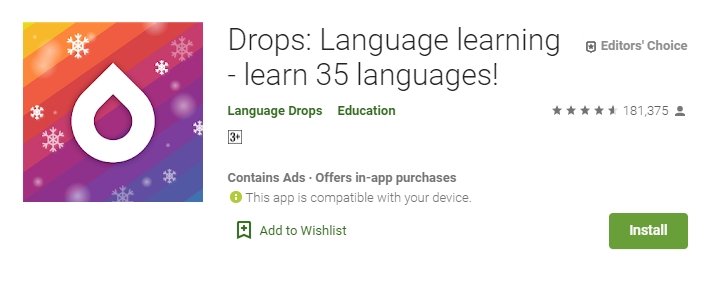 Drops Language learning - Teras Kaltim