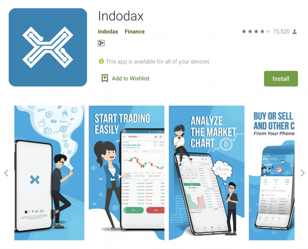 Aplikasi Trading Crypto Indodax