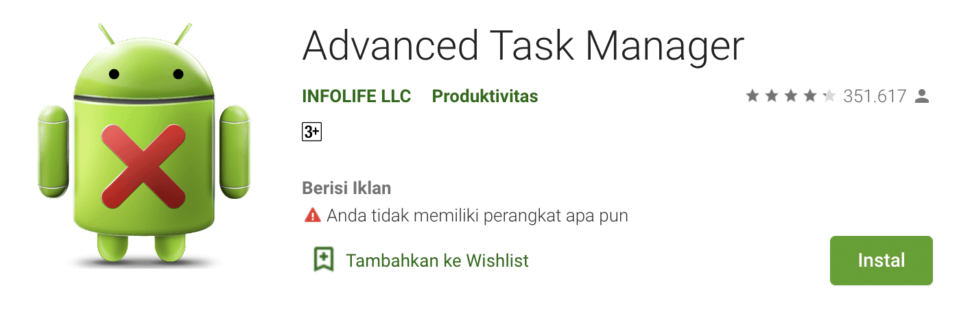 Advanced Task Manager - Apk penambah RAM