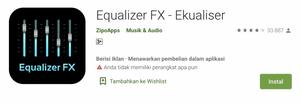 Aplikasi Equalizer Terbaik untuk Android - Equalizer FX