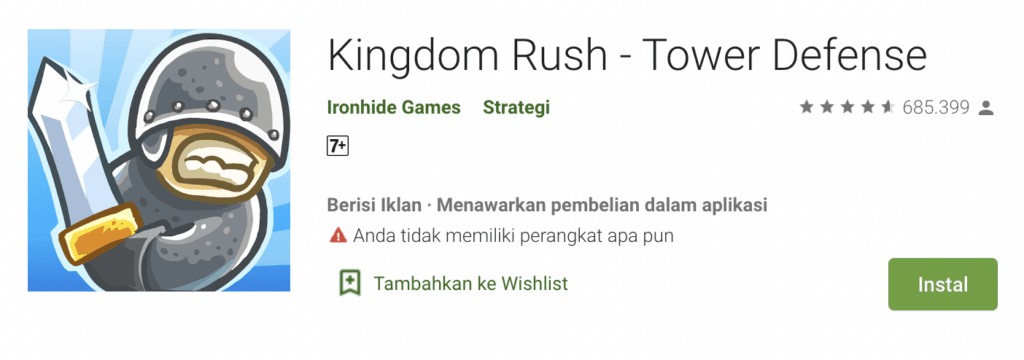 Game tower defense Android & iOS - Kingdom Rush