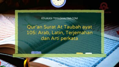 Qur'an Surat At Taubah ayat 105 Arab, Latin, Terjemahan dan Arti perkata